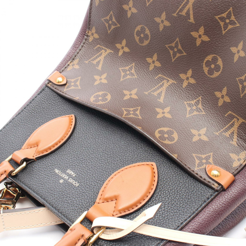 LOUIS VUITTON Fold Tote MM 肩背包 M45409 Monogram 帆布皮革黑色 LV-4