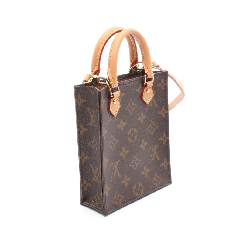 LOUIS VUITTON Petit Sac Plat 單肩包 手提包 M69442 Monogram 帆布 二手 女士-1