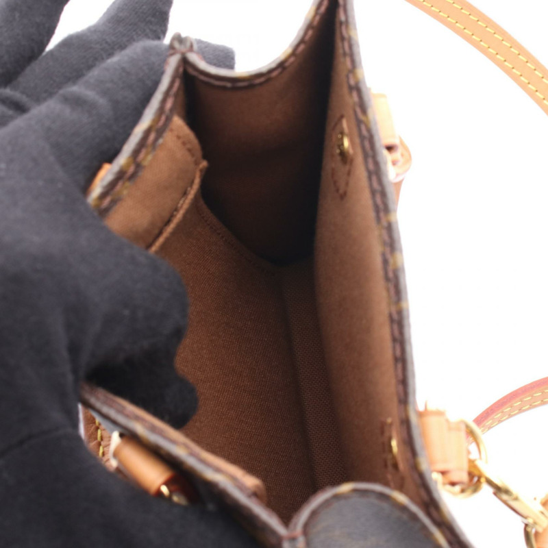 LOUIS VUITTON Petit Sac Plat 單肩包 手提包 M69442 Monogram 帆布 二手 女士-2