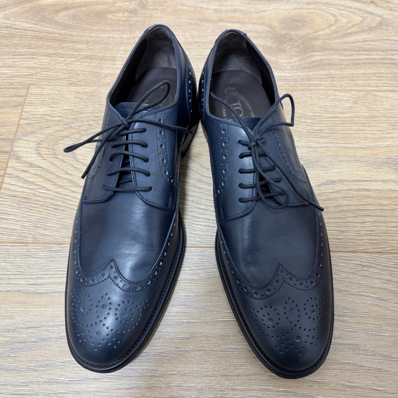 Tod’s 男用Derby雕花皮鞋 8.5號 近全新品-0