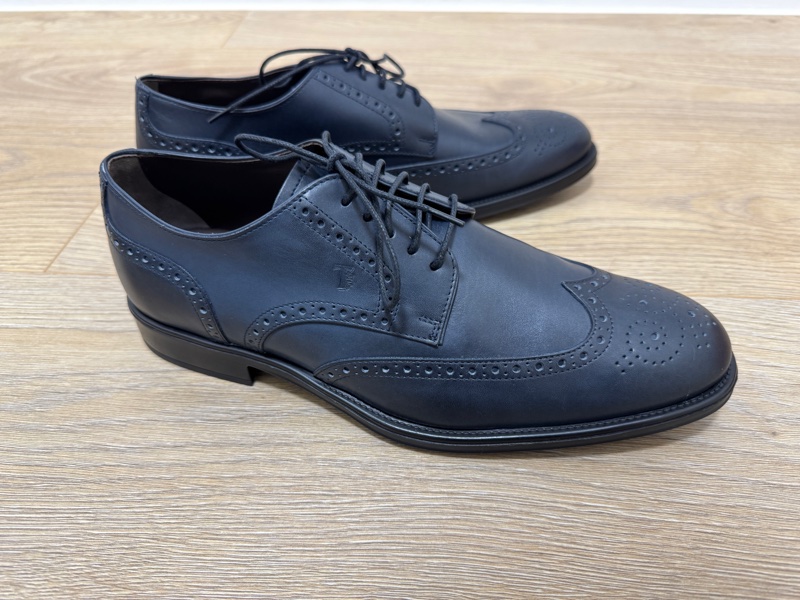 Tod’s 男用Derby雕花皮鞋 8.5號 近全新品-2