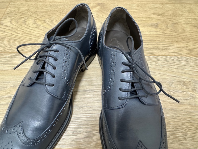 Tod’s 男用Derby雕花皮鞋 8.5號 近全新品-5