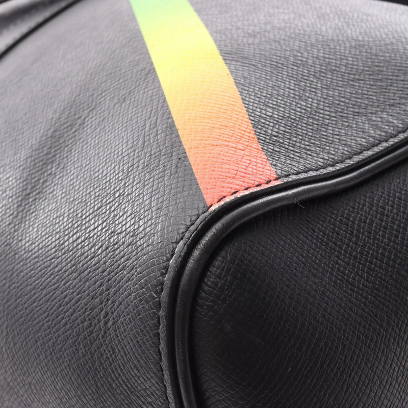 LOUIS VUITTON Keepall Bandouliere 50 旅行手提包 M30345 皮革 黑色 二手-10