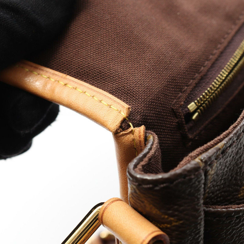 LOUIS VUITTON Menilmontant PM 單肩包 M40474 Monogram 帆布皮革 二手-10