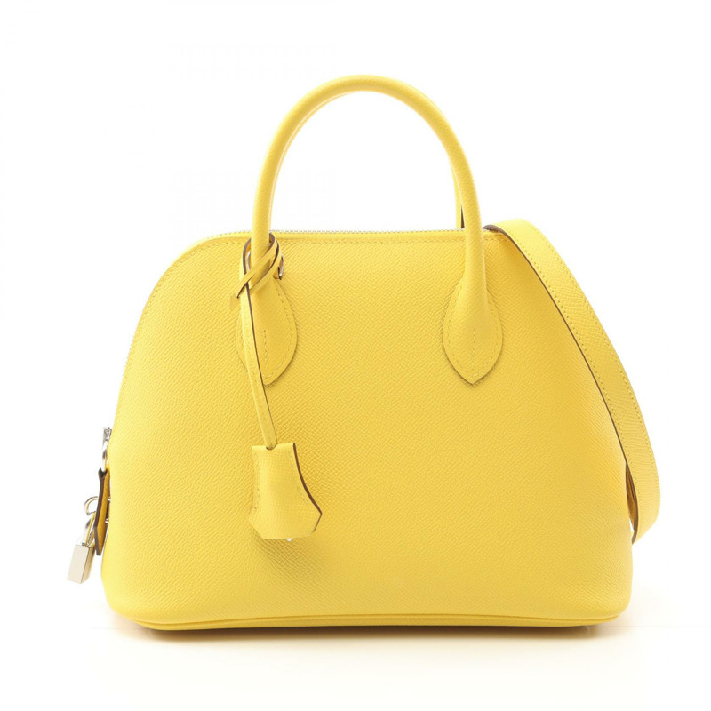 HERMES Bolide1923 25 單肩包 Epsom 皮革 Jaune de naples 二手 SHW B-0