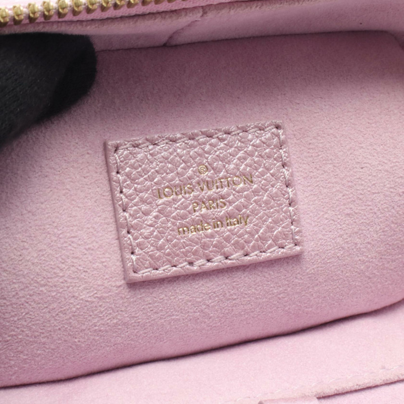 LOUIS VUITTON 微型化妝單肩包手提包 M82168 Monogram empreinte 粉紅二手-3