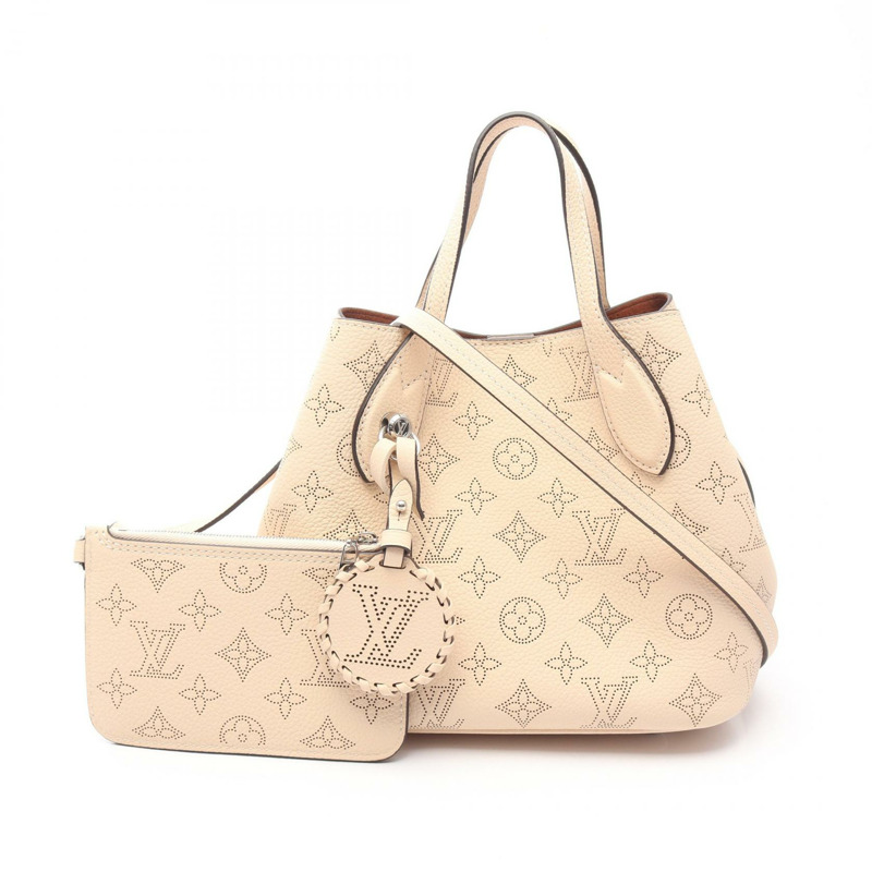 LOUIS VUITTON Blossom PM 單肩包 手提包 M21909 Mahina 皮革 米色奶油色 二手-0