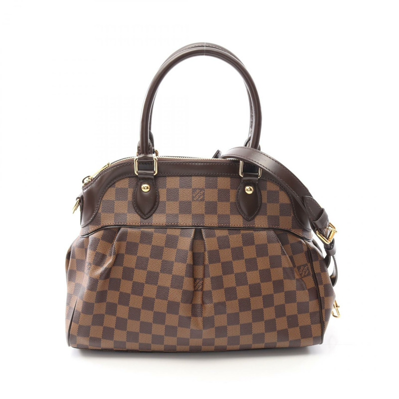 LOUIS VUITTON Trevi PM 單肩手提包 N51997 Damier 帆布 Ebene 二手女士 LV-0