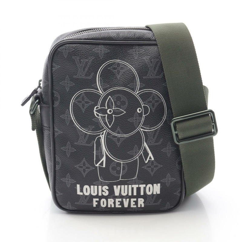 LOUIS VUITTON Danube PM Vivienne 單肩包 M43677 Monogram eclipse 黑色 二手-0