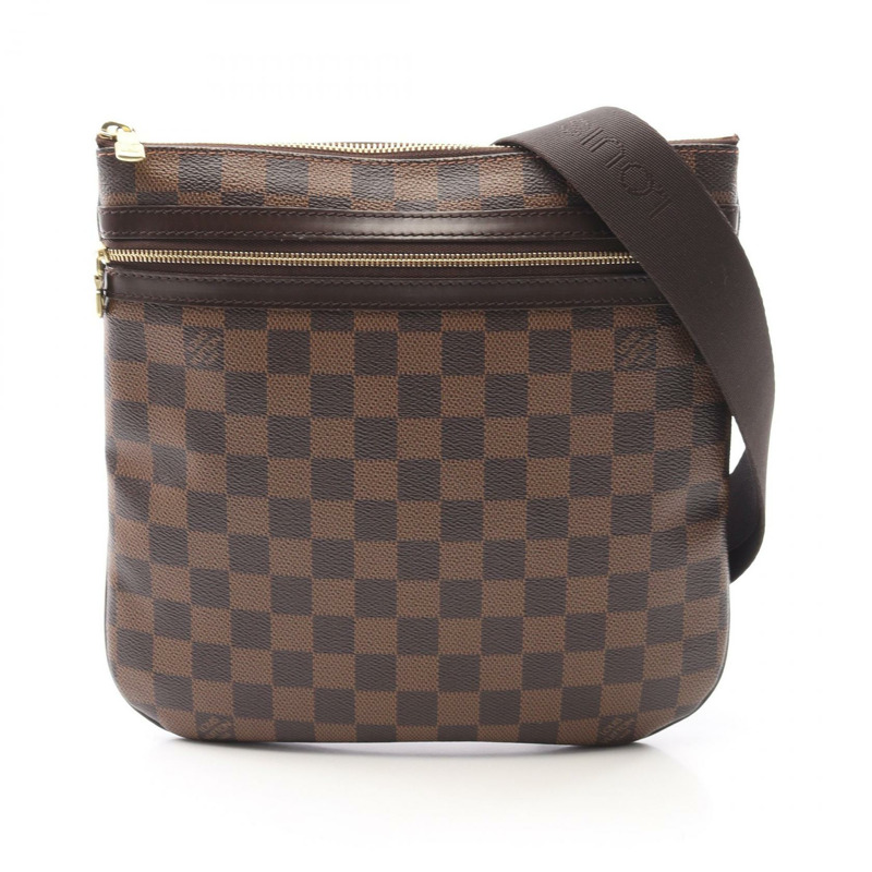LOUIS VUITTON Pochette Bosphore 單肩包 N51111 Damier 帆布 Ebene 二手 LV-0