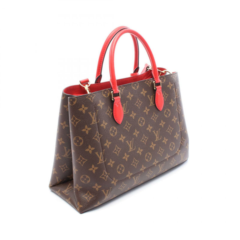路易威登 (LOUIS VUITTON) 花朵單肩托特包 M43553 字母棕色紅色二手女士 LV-1