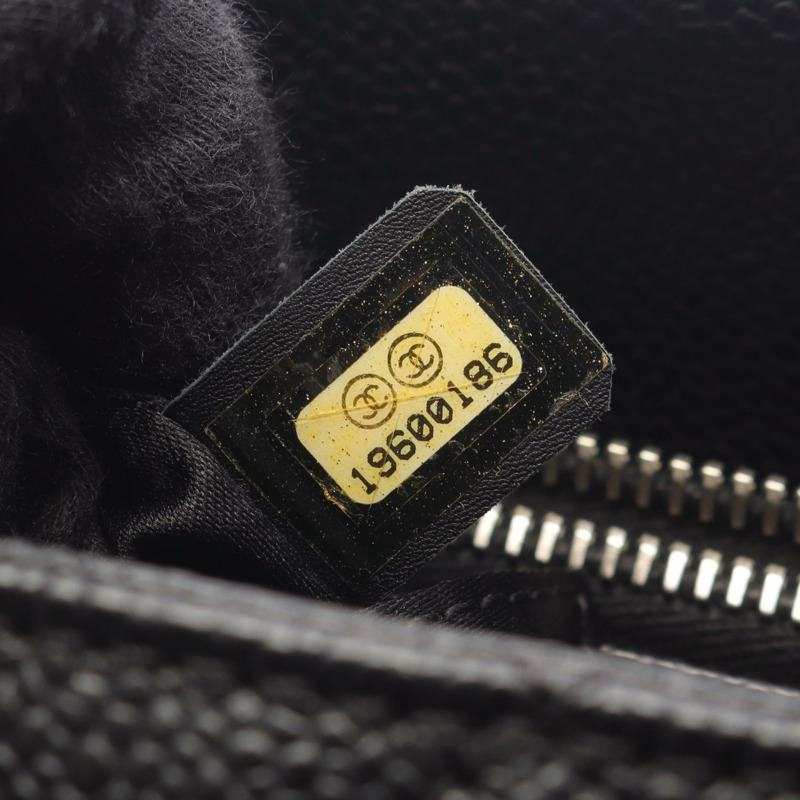 香奈兒 (CHANEL) Matelasse Grand Shopping GST 鏈條手提包 A50995 小牛皮 黑色 SHW-4