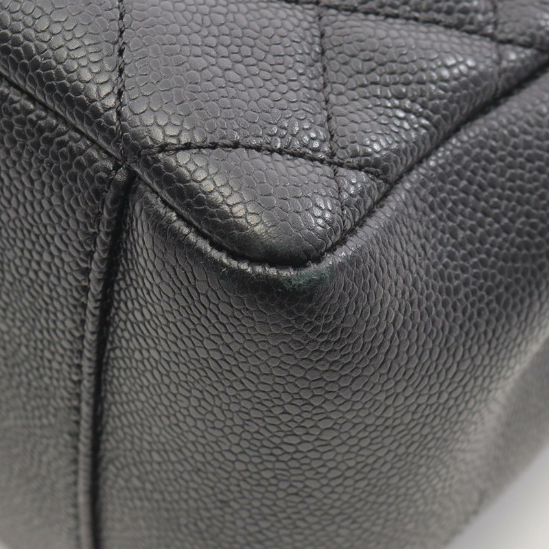 香奈兒 (CHANEL) Matelasse Grand Shopping GST 鏈條手提包 A50995 小牛皮 黑色 SHW-5