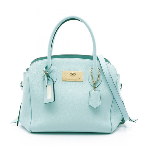 LOUIS VUITTON Mira PM 單肩包 手提包 M56100 皮革 藍色 Aigue Marine 二手 LV