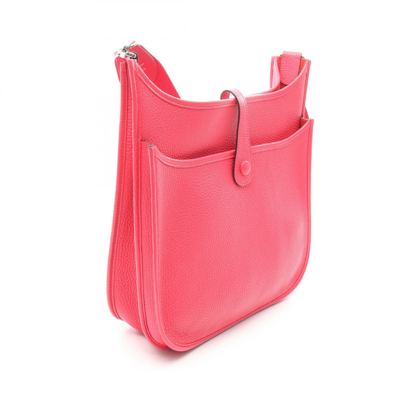 HERMES Evelyne Troyes PM 單肩包 Clemence 皮革 Rose extreme 二手 女款 Y-1