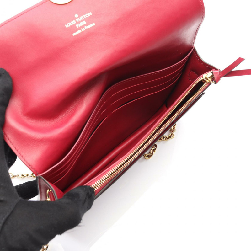 LOUIS VUITTON Portefeuille Flor 鏈條單肩包 M69578 Monogram Brown Fuschia-2