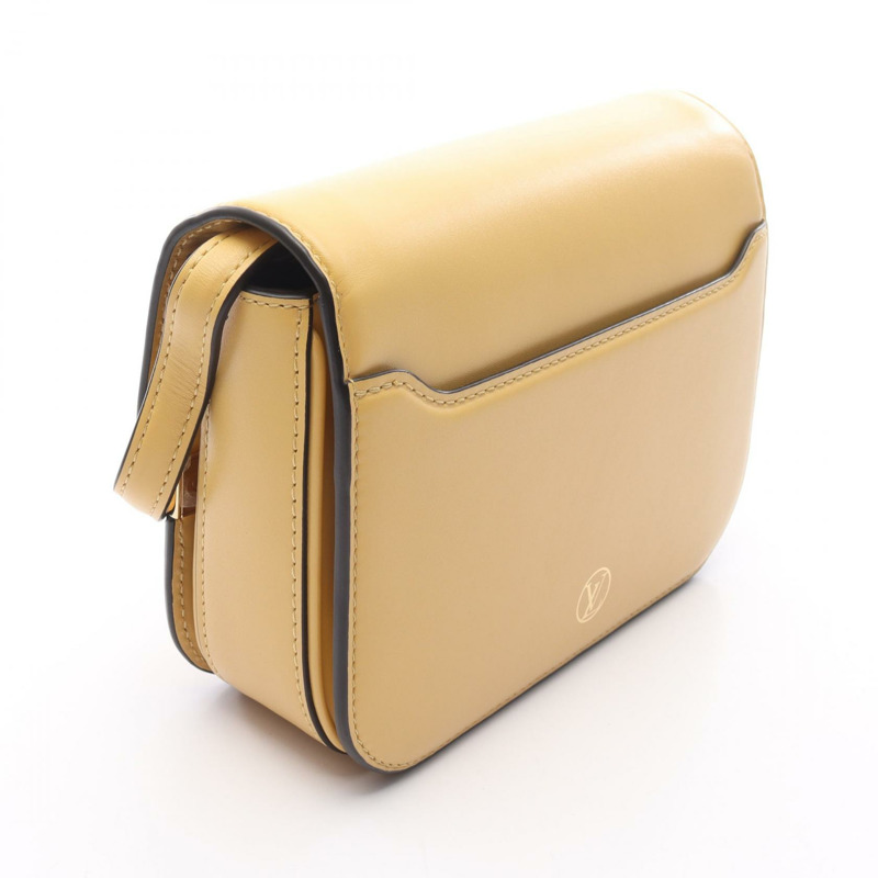 LOUIS VUITTON 中型 Orsay 單肩包 M23646 皮革 黃色 二手 女士 GHW LV-1