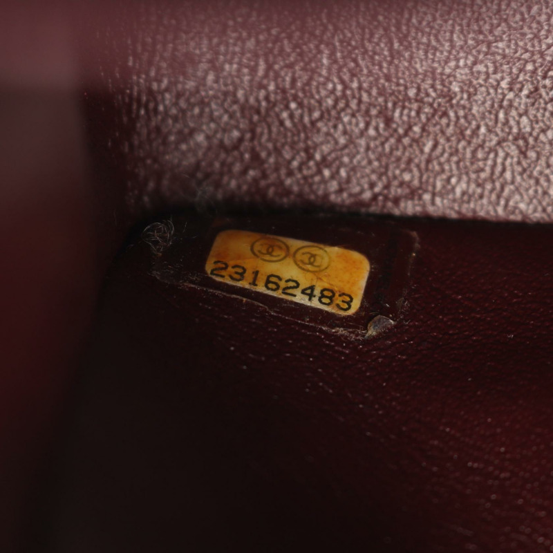 CHANEL Matelasse W 翻蓋鏈條單肩包 A01112 皮革 黑色 二手 女款 SHW-4