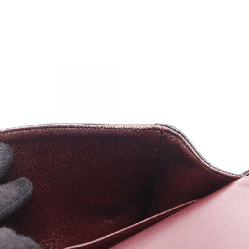 CHANEL Matelasse W 翻蓋鏈條單肩包 A01112 皮革 黑色 二手 女款 SHW-6