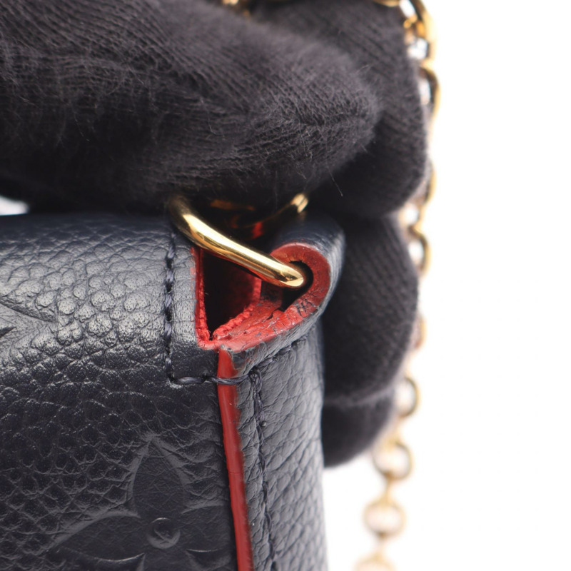 路易威登 Pochette Felice 單肩包 M64099 Monogram empreinte 海軍紅 LV-7