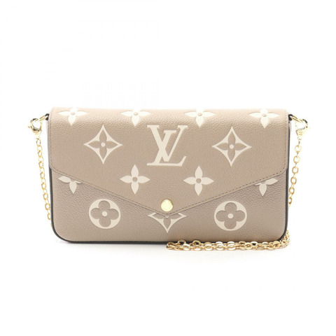 LOUIS VUITTON Pochette Felice 鏈條單肩包 M82610 Monogram 皮革米色