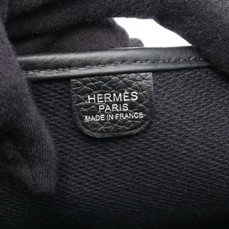 HERMES Evelyne Troyes PM 單肩包 Clemence 皮革 Toile H 帆布 灰色 二手-3