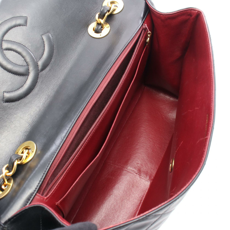 CHANEL Jumbo Matelasse 34 鏈條單肩包 A47600 小羊皮 黑色 二手 GHW-2