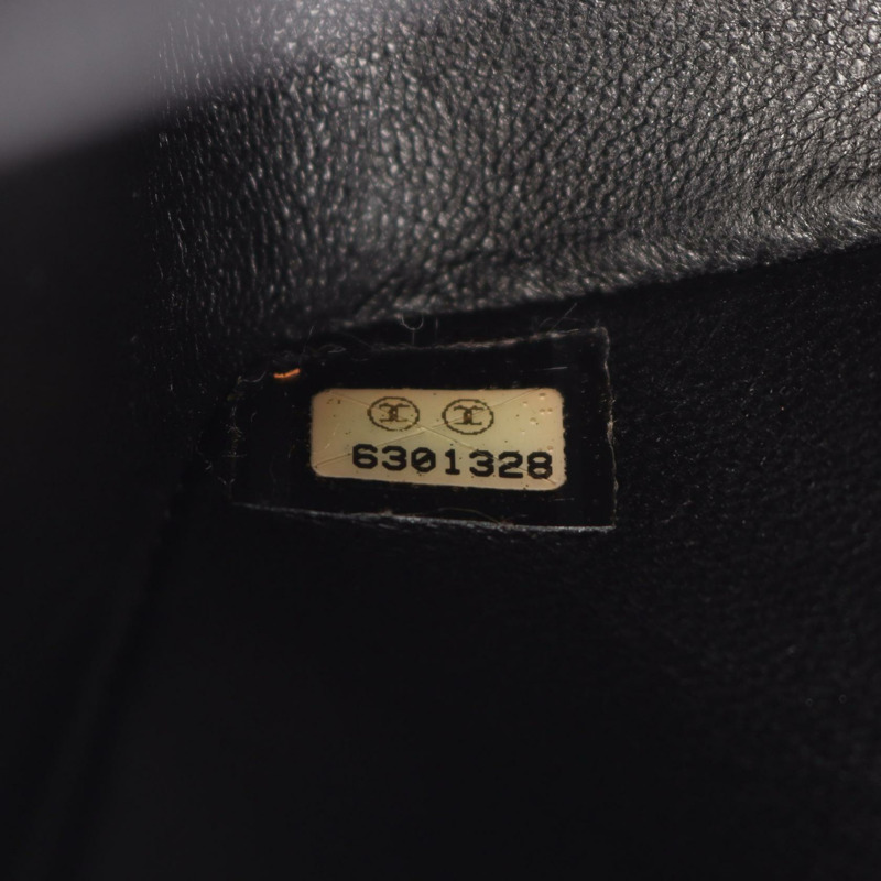 CHANEL Matelasse W 翻蓋鏈條單肩包 小牛皮 黑色 二手 女款 SHW COCO-4