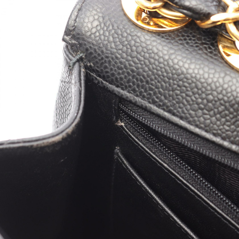CHANEL Jumbo Matelasse 30 鏈條單肩包 A28600 皮革黑色二手女款 GHW-5