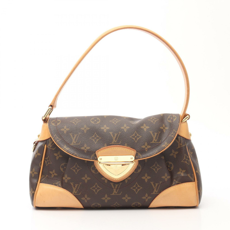 LOUIS VUITTON Beverly 中型單肩包手提包 M40121 字母帆布二手 LV-0