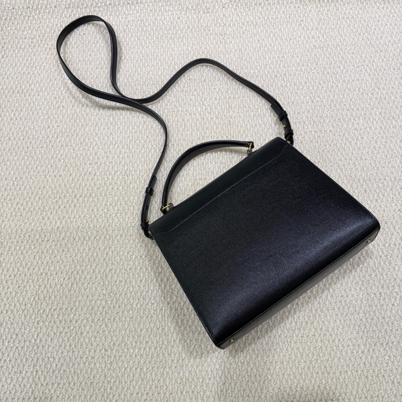 YSL - 黑色金釦魚子醬CASSANDRA手提側背包-5