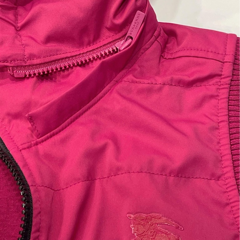 Burberry GOLF 戴帽拼接戰馬背心(帽可拆)-2