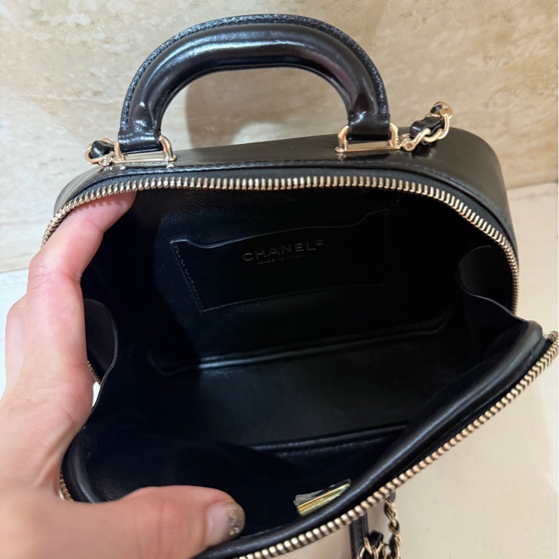Chanel提把相機包(24c芯片、油蠟皮、亮金釦)-8