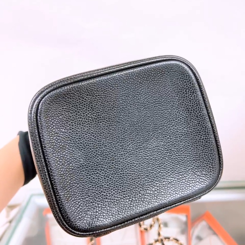 Chanel 黑金雙C中古化妝包/盒子-5