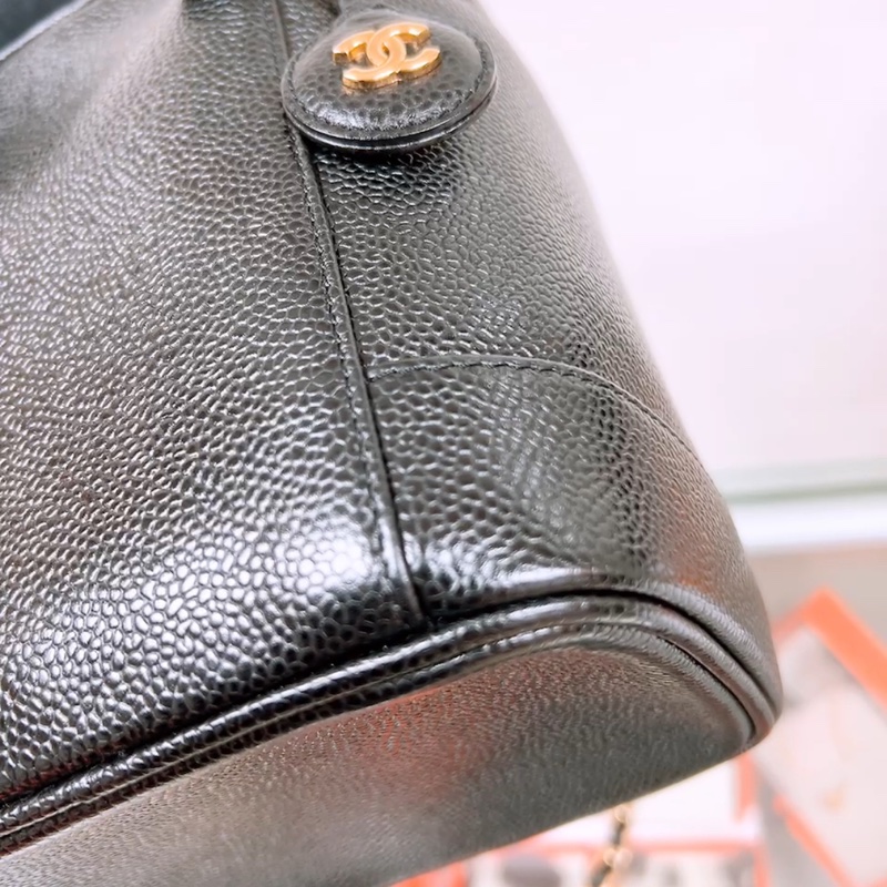 Chanel 黑金雙C中古化妝包/盒子-9