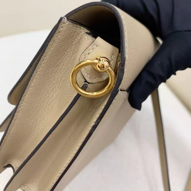 愛馬仕 HERMES/roulis 19 mini S2風衣灰 金扣 A刻 配件:塵袋-4
