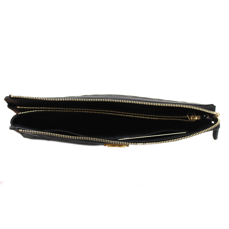 Chanel Black Lambskin Quilted Small Boy Zipped Pouch-8