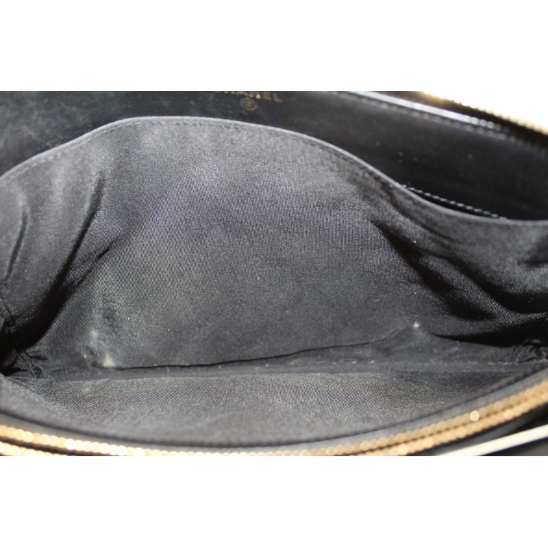 Chanel Black Lambskin Quilted Small Boy Zipped Pouch-11
