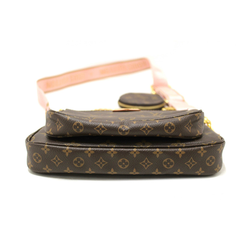 Louis Vuitton Classic Monogram Khaki Pink Strap Multi-Pochette Accessoires Bag-4