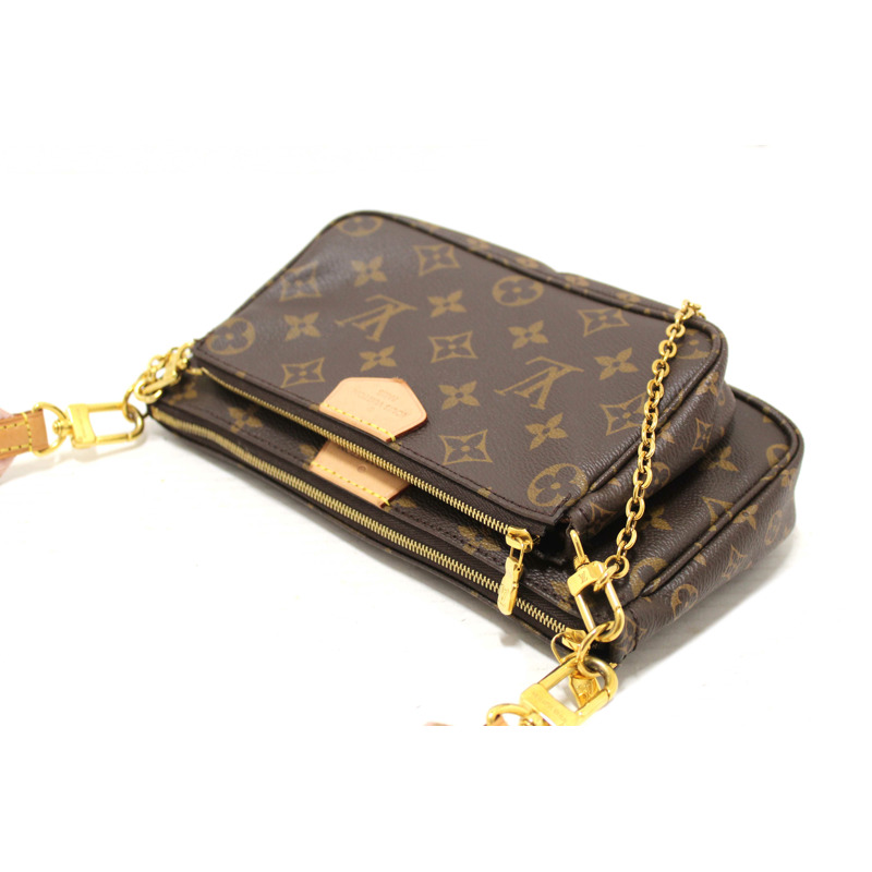 Louis Vuitton Classic Monogram Khaki Pink Strap Multi-Pochette Accessoires Bag-8