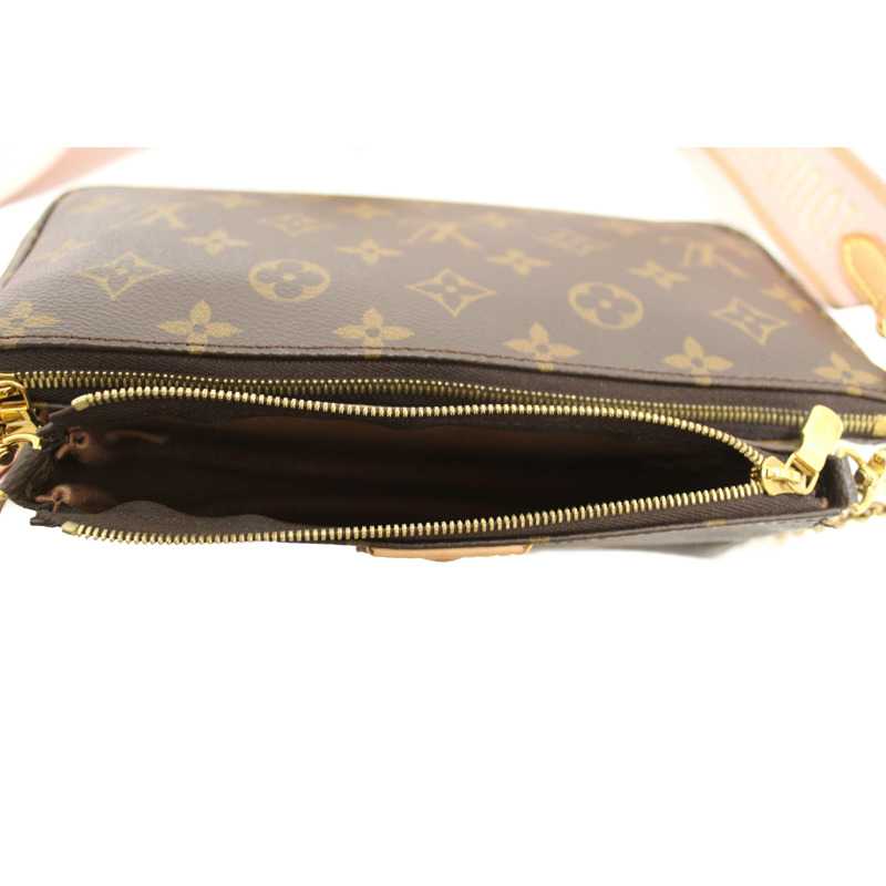 Louis Vuitton Classic Monogram Khaki Pink Strap Multi-Pochette Accessoires Bag-12