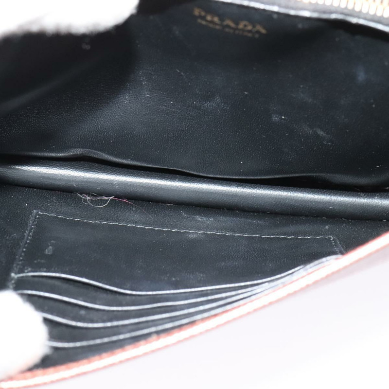 【日本直送】PRADA 鏈條單肩包 皮革 粉紅色 金色 正品 127990-10