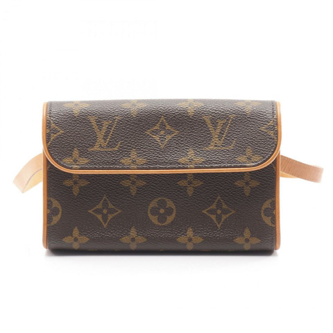 Louis Vuitton Florentine Pochette 腰包，主體 PVC 塗層帆布和皮革字母，女款，棕色，M51855