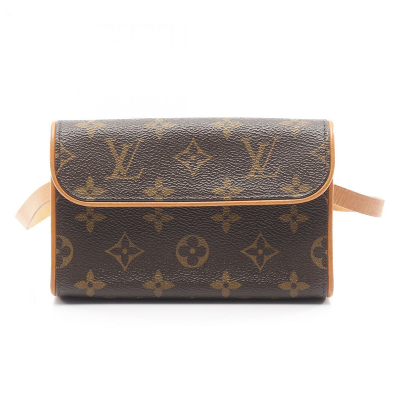 Louis Vuitton Florentine Pochette 腰包,主體 PVC 塗層帆布和皮革字母,女款,棕色,M51855-0