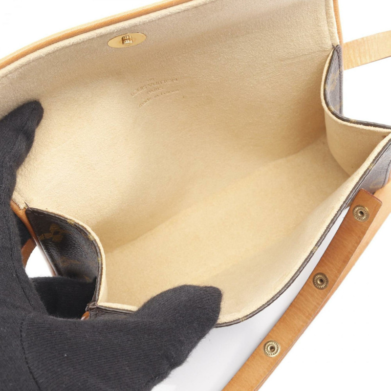 Louis Vuitton Florentine Pochette 腰包,主體 PVC 塗層帆布和皮革字母,女款,棕色,M51855-2