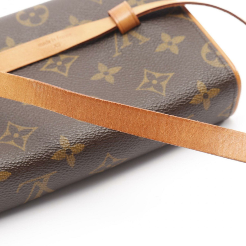 Louis Vuitton Florentine Pochette 腰包,主體 PVC 塗層帆布和皮革字母,女款,棕色,M51855-8