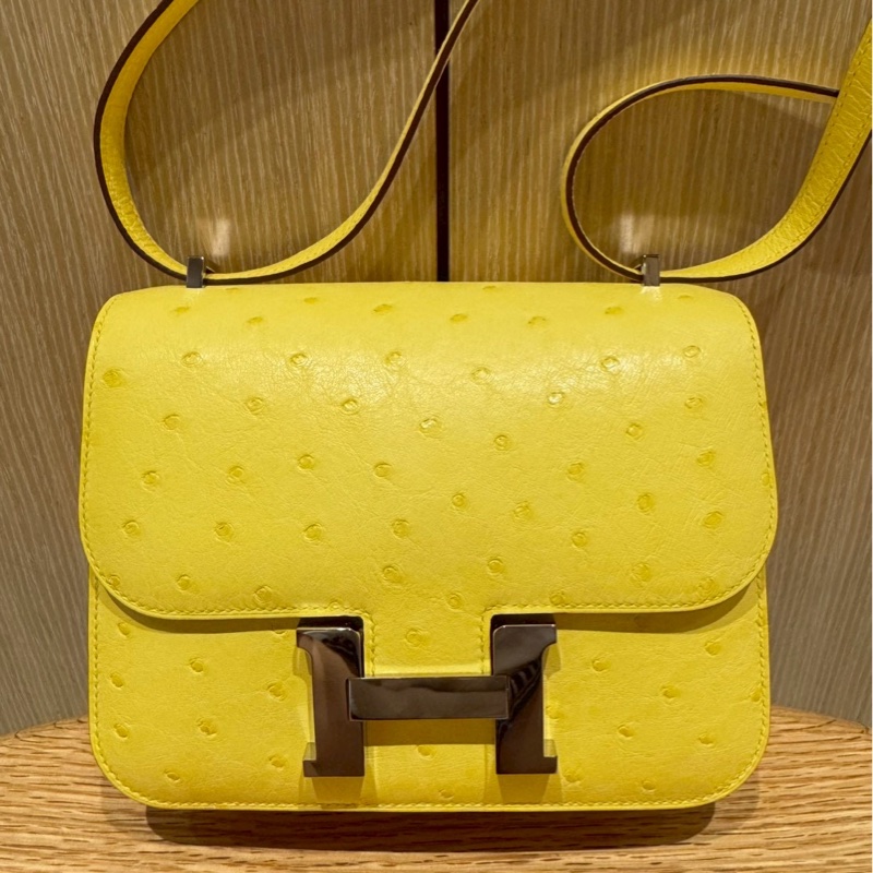 HERMÈS Mini Constance鴕鳥皮-0