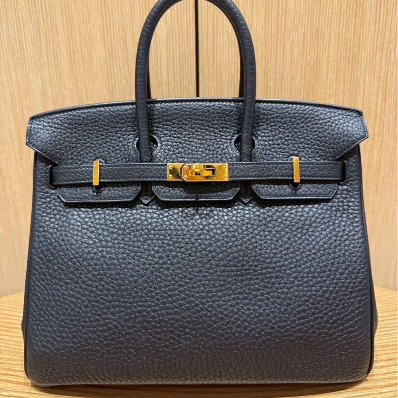 HERMÈS Birkin 25公分 黑色金扣-0