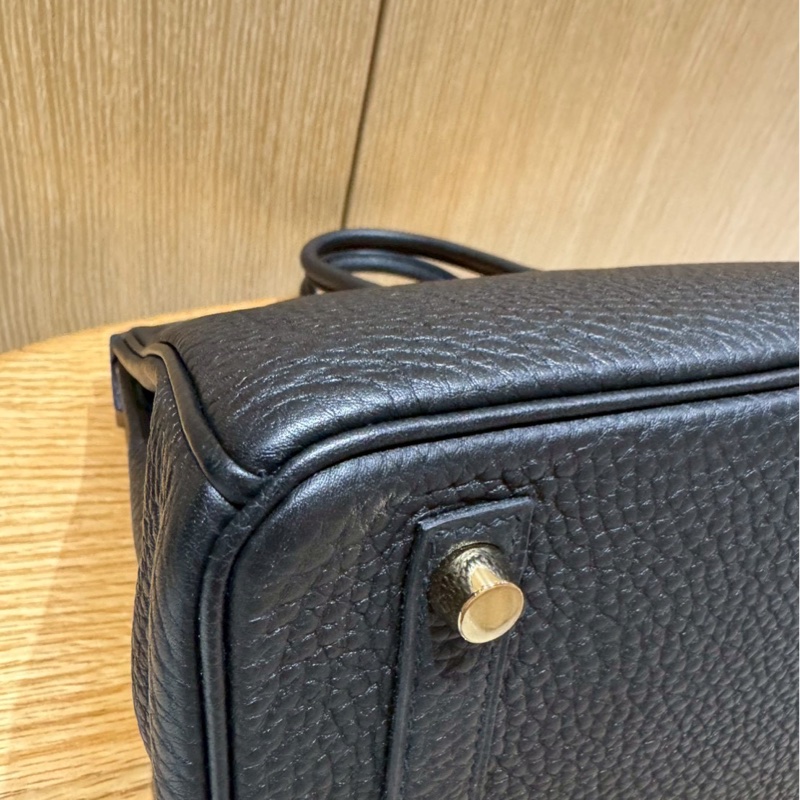 HERMÈS Birkin 25公分 黑色金扣-8