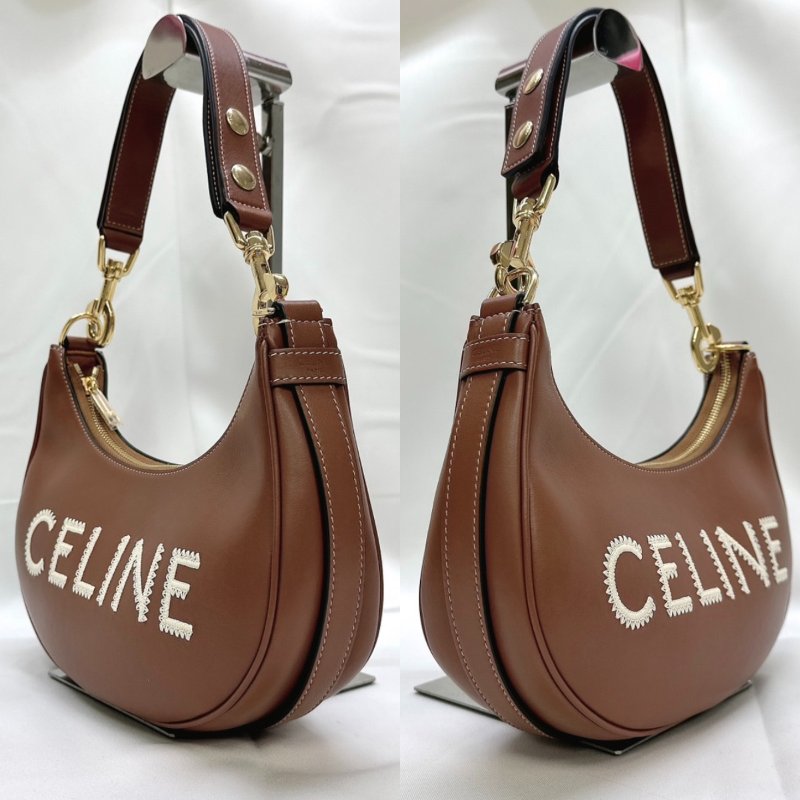 CELINE 小牛皮刺繡Logo中款AVA手袋-2